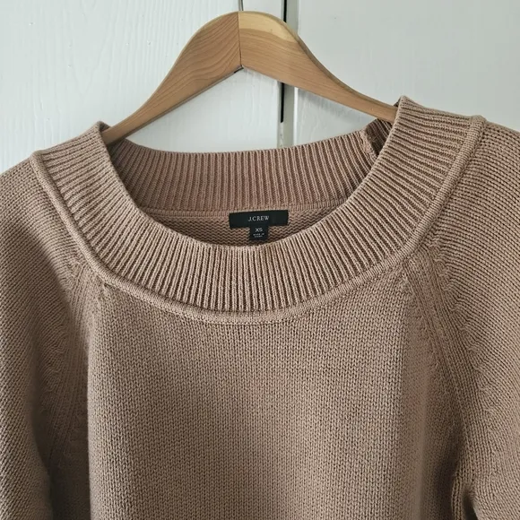 J. CREW Cotton Relaxed-sleeve Boatneck Oversized Beach Sweater Sz Sx