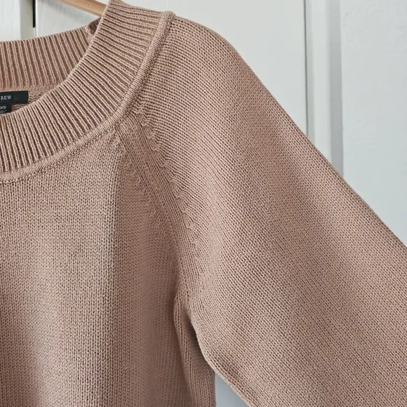 J. CREW Cotton Relaxed-sleeve Boatneck Oversized Beach Sweater Sz Sx