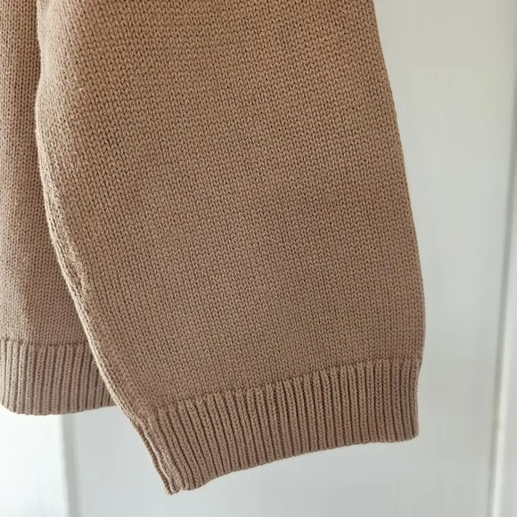 J. CREW Cotton Relaxed-sleeve Boatneck Oversized Beach Sweater Sz Sx