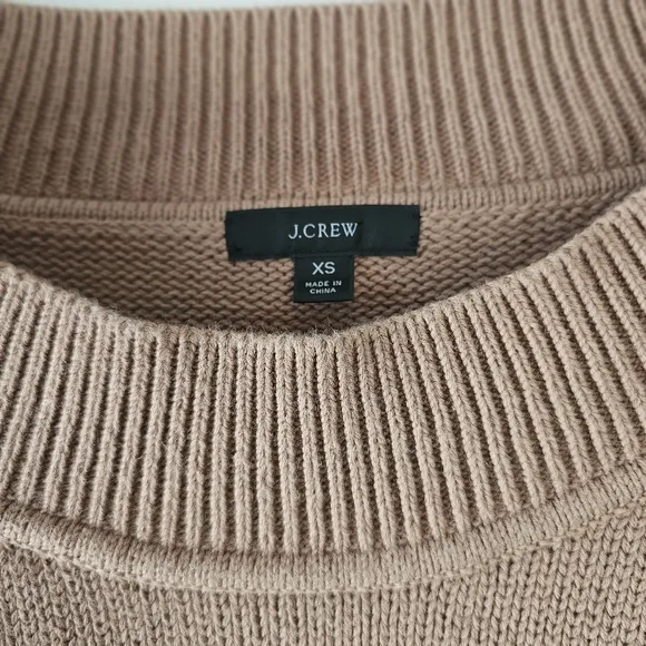 J. CREW Cotton Relaxed-sleeve Boatneck Oversized Beach Sweater Sz Sx