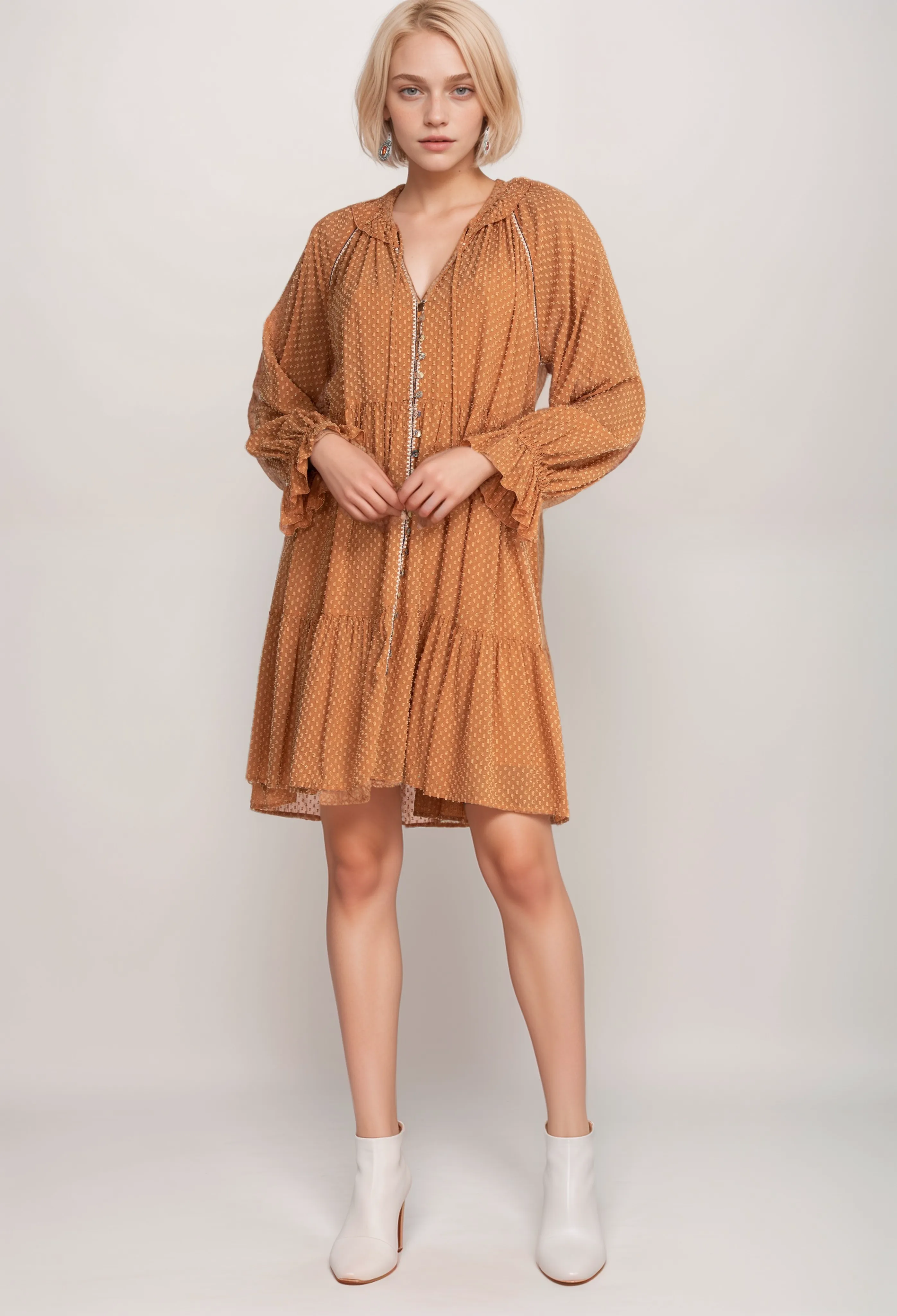 Johnny Was Jade Orla Mini Dress L31122 Boho Chic