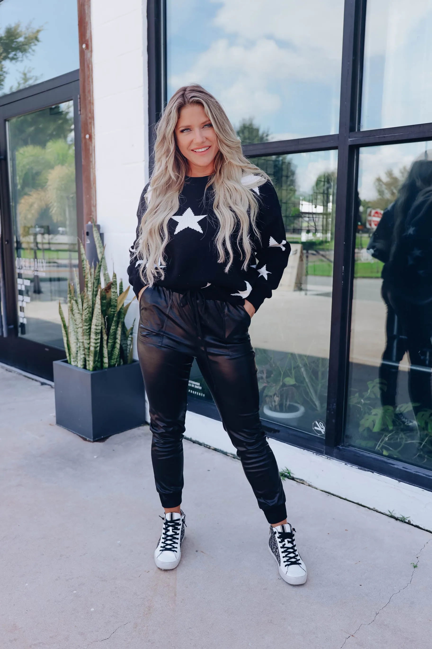 Katrina Star Sweater - Black