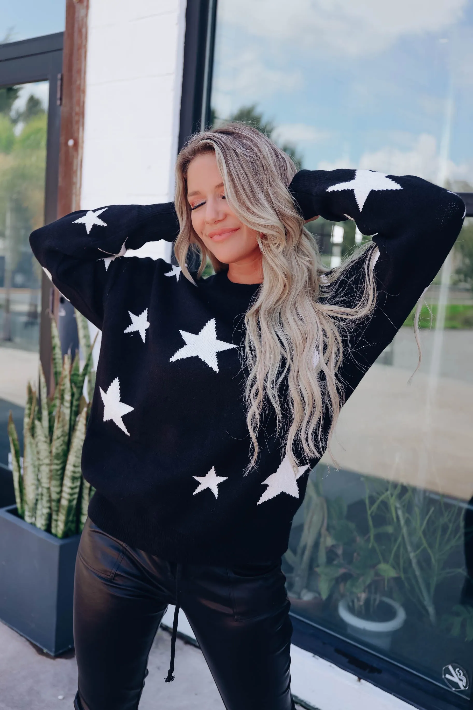 Katrina Star Sweater - Black