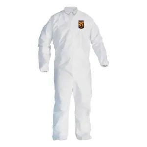 Kimberly-Clark Professional KLEENGUARD A30 Breathable Splash & Particle Protection Coveralls, L,Hood/Boots, 46123