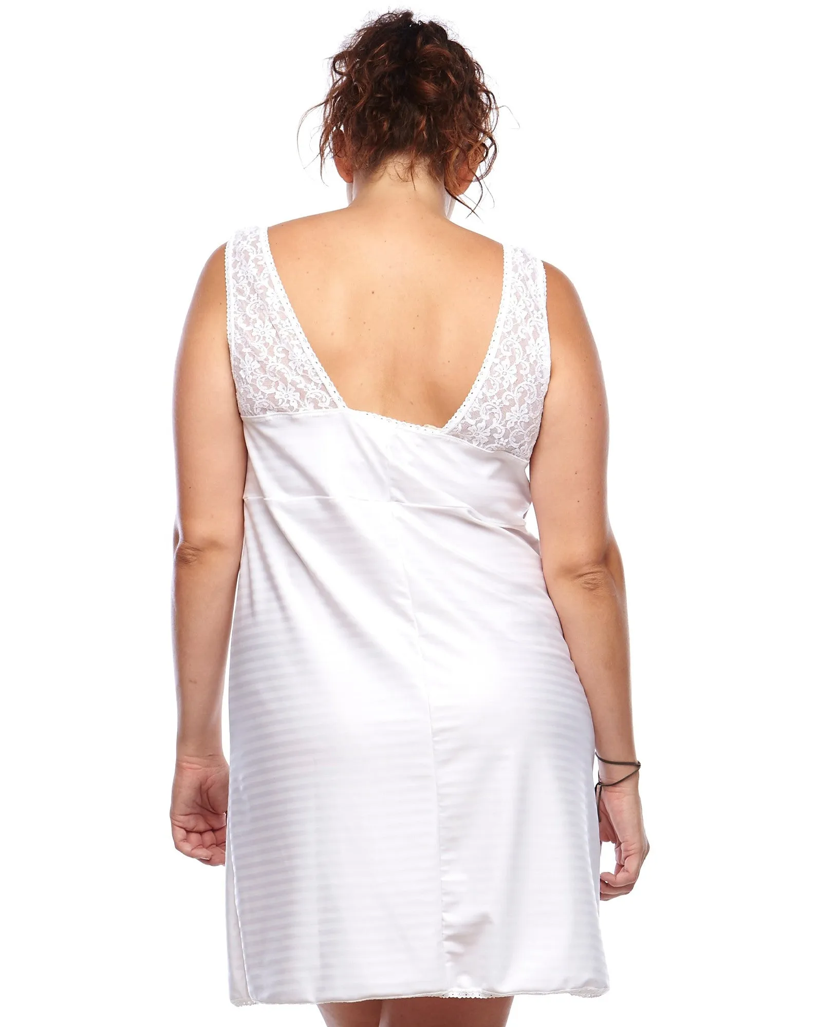 Lace Top Slinky - White
