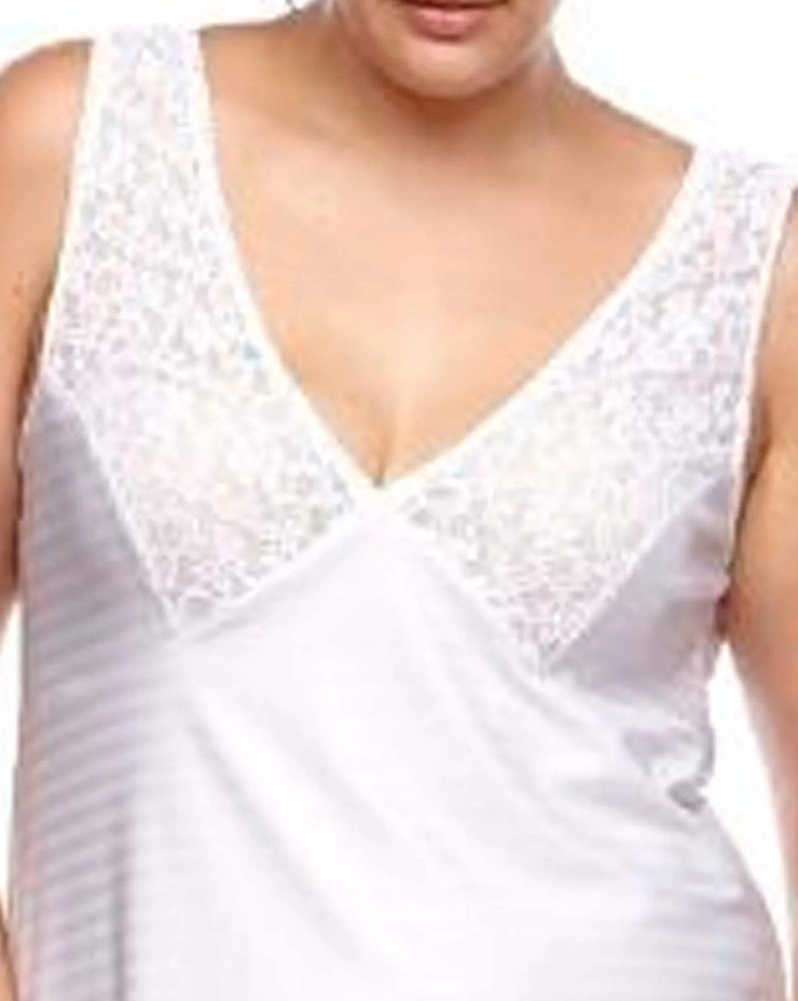 Lace Top Slinky - White