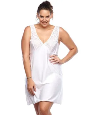 Lace Top Slinky - White