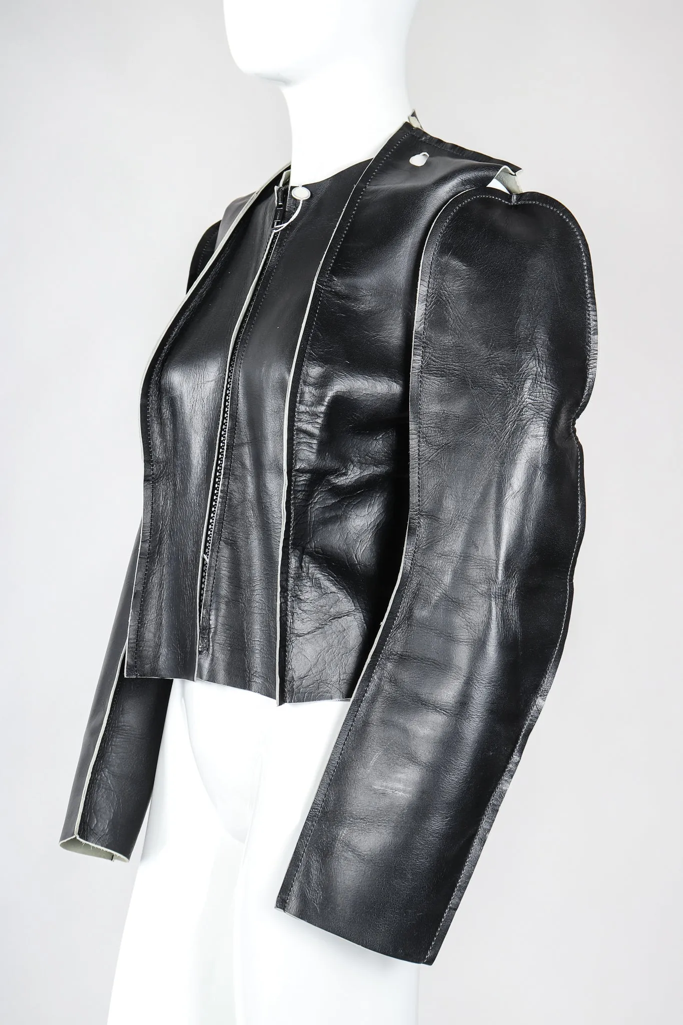 Leather Flat Pattern Jacket