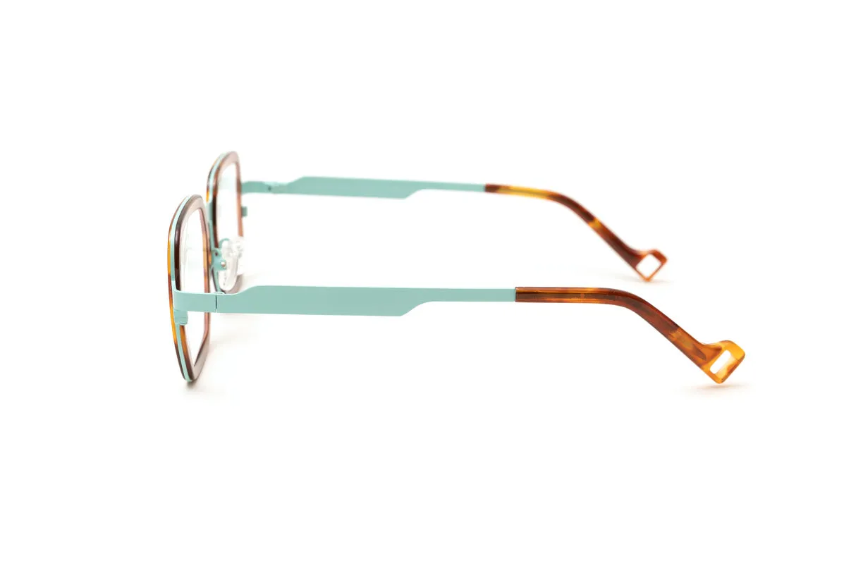 LENOX Tortoise & Aqua Blue Reading Glasses, Blue Light Glasses