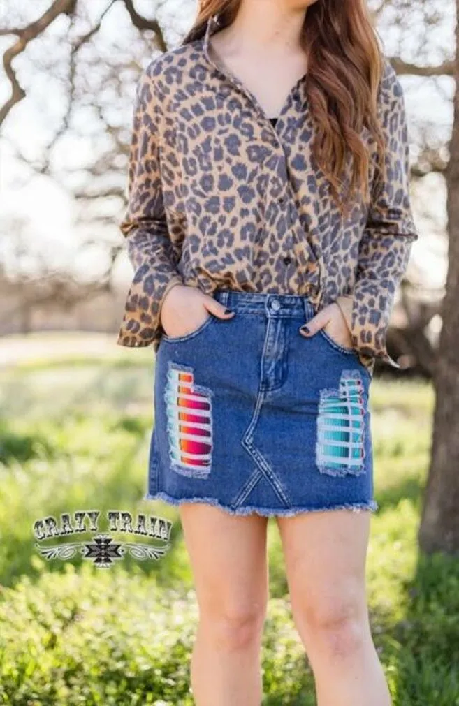 Lollipop Serape Skirt by Crazy Train