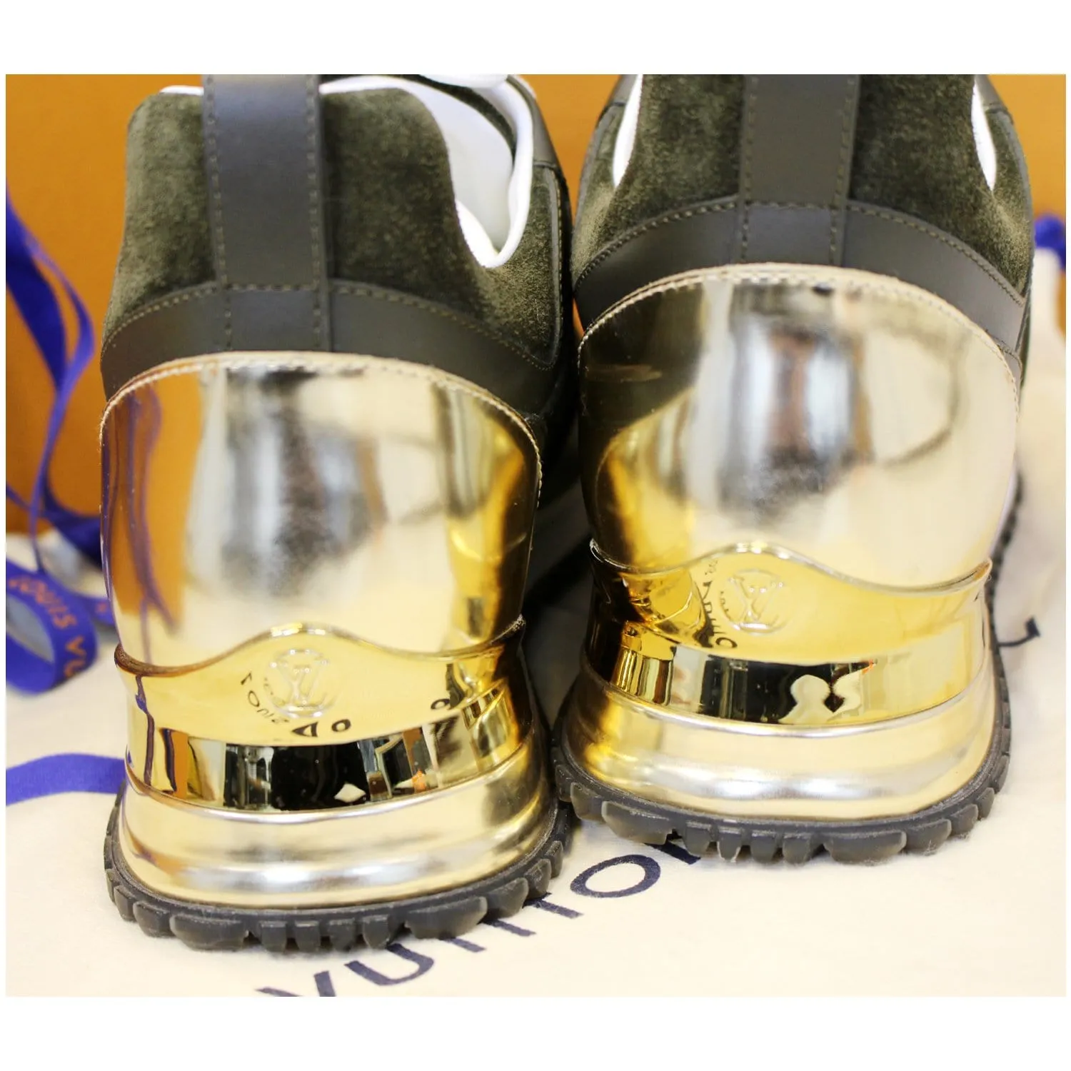 LOUIS VUITTON Run Away Suede Leather Sneakers Size 37 - 15% OFF