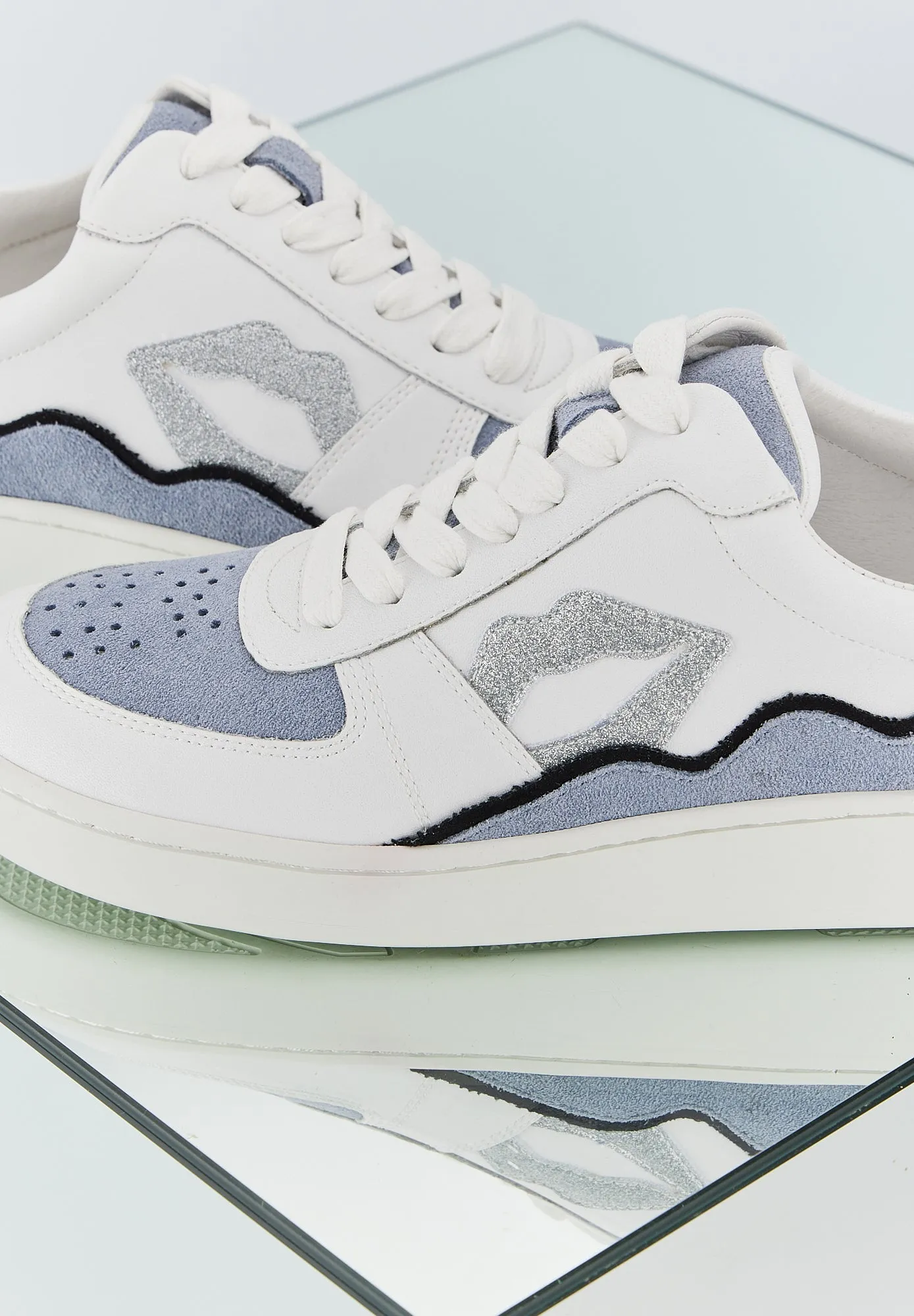 Loulou-Blanc Silver Suede