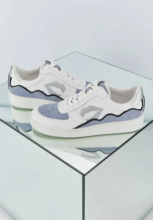 Loulou-Blanc Silver Suede