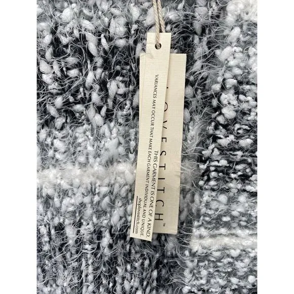 Love stitch Women’s Fuzzy Fringe Cardigan Size S Boho Chic, Nostalgic, Fuzzy