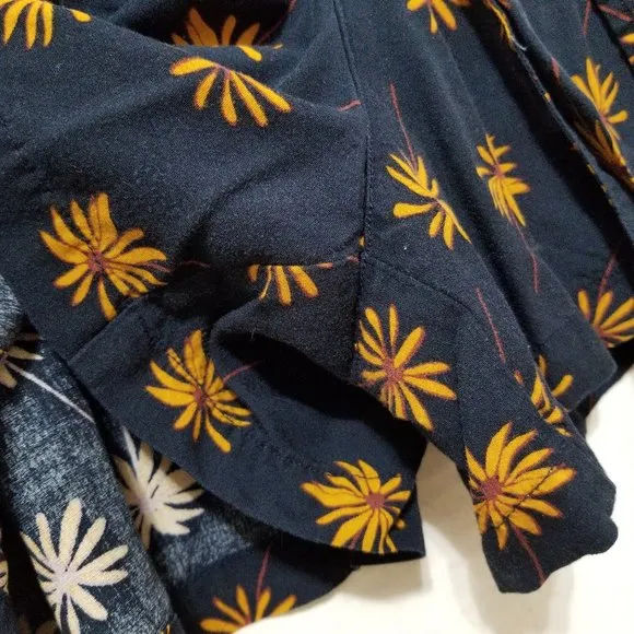 Madewell shorts Medium Pull-On Tie Fresh Daisies floral print elastic waist