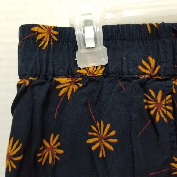 Madewell shorts Medium Pull-On Tie Fresh Daisies floral print elastic waist