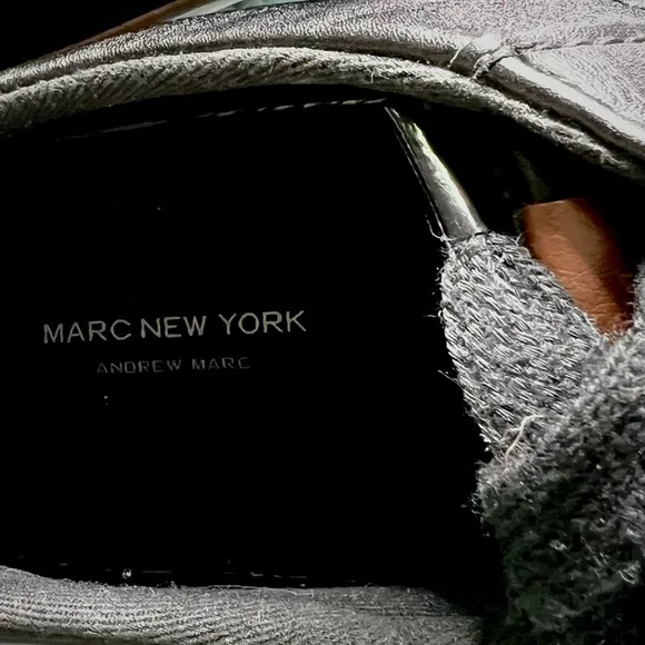 MARC NEW YORK Black Soft Vegan Leather Sneakers Men's 9