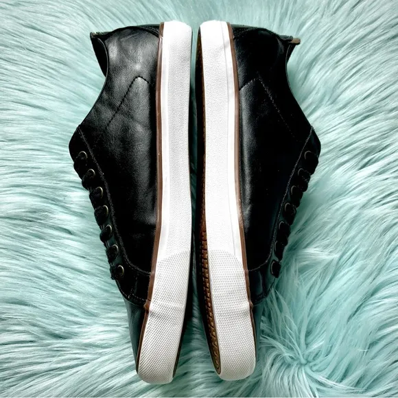 MARC NEW YORK Black Soft Vegan Leather Sneakers Men's 9