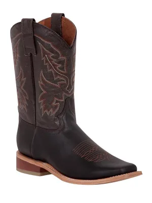 Men's Bovino Crazy Leather Classic Western Cowboy Boots 'El General' Choco Color 43010