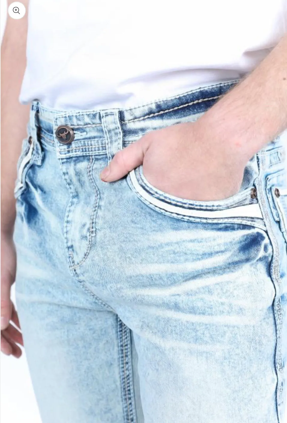 Men’s Platini Light Denim Holt Slim Bootcut Jeans