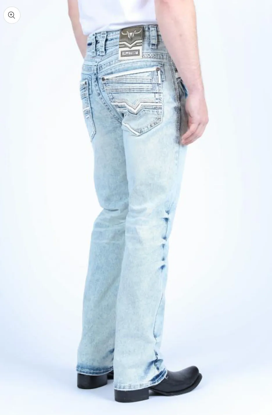 Men’s Platini Light Denim Holt Slim Bootcut Jeans