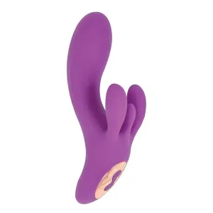 Nasswalk Toys Silicone Purple Rechargeable Rabbit Vibrator with 3 Motors