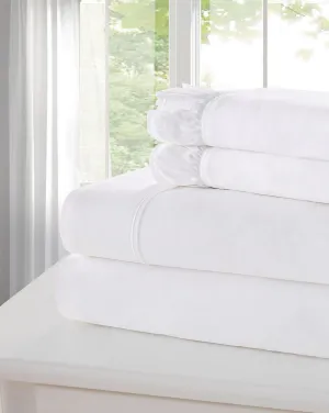New in open packaging, wash before use! Ultra Soft Shabby Chic White Ruffled  300TC  Sheet Set in Full/Double, White!