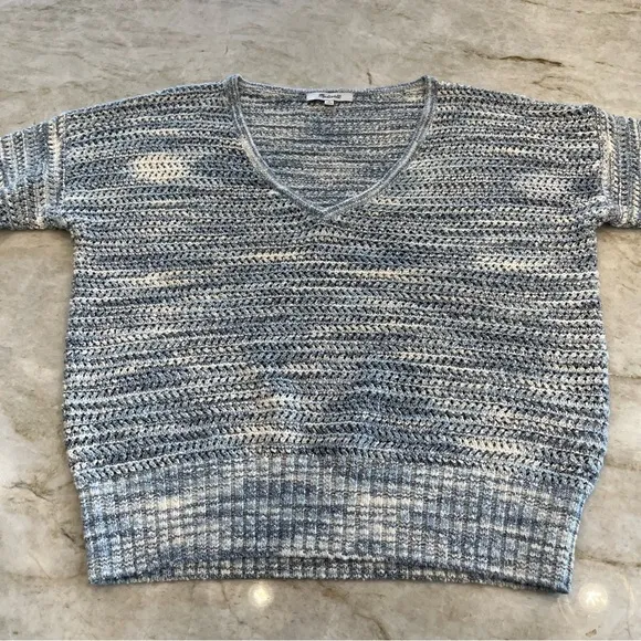 NEW Madewell Southbrook Open Stitch V Neck Pullover Sweater | Space Dye | Small