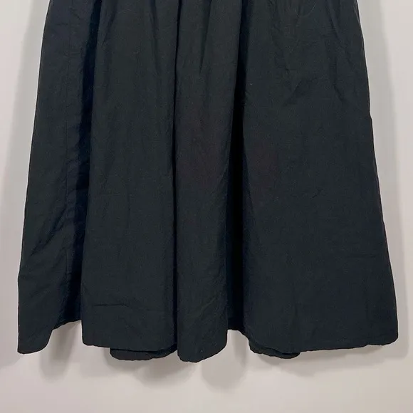 NEW MADEWELL The Petite Melody Smocked Midi Dress Size PXXS Black
