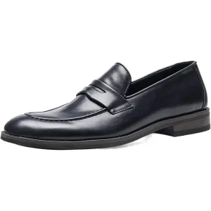 Nine West Mens Solid Faux Leather Loafers