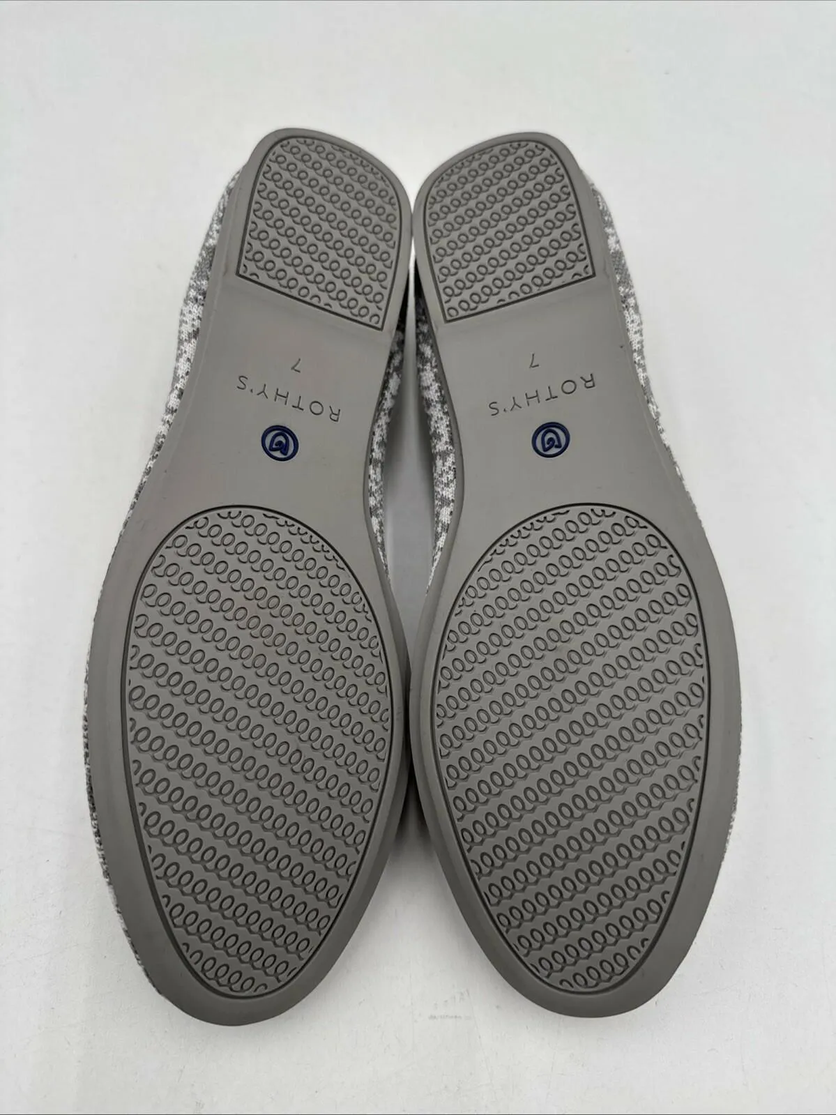 NWOB Rothy’s THE Loafers Gray Snake Print Knit Round Toe Flats Women’s Size 7 - Like New