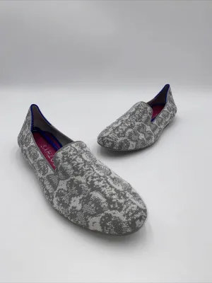 NWOB Rothy’s THE Loafers Gray Snake Print Knit Round Toe Flats Women’s Size 7 - Like New