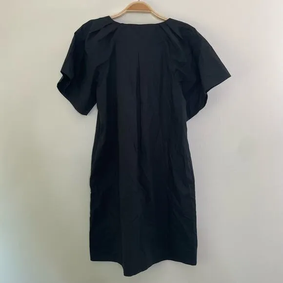 NWT Madewell V-Neck Mini Shirtdress True Black Size XS NP093 classic minimalist