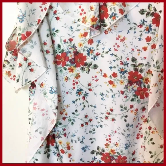 NWT PARKER FLORAL COLD-SHOULDER MINI RUFFLE DRESS