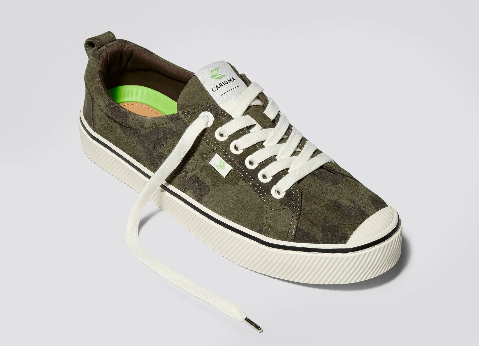 OCA Low Stripe Camouflage Suede Sneaker Men