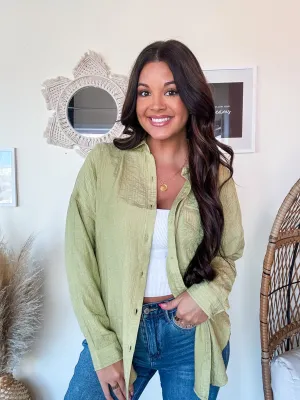 OCEAN BREEZE BUTTON UP-KIWI