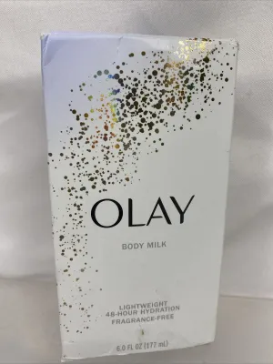 Olay Body Milk Lightweight 48-Hour Hydration Fragrance-Free Lotion moisture 6oz
