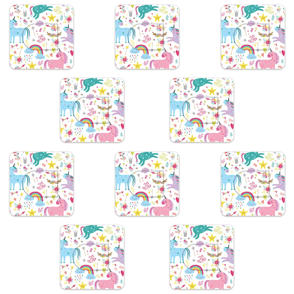Omnipod Pastel Unicorns Design Patches