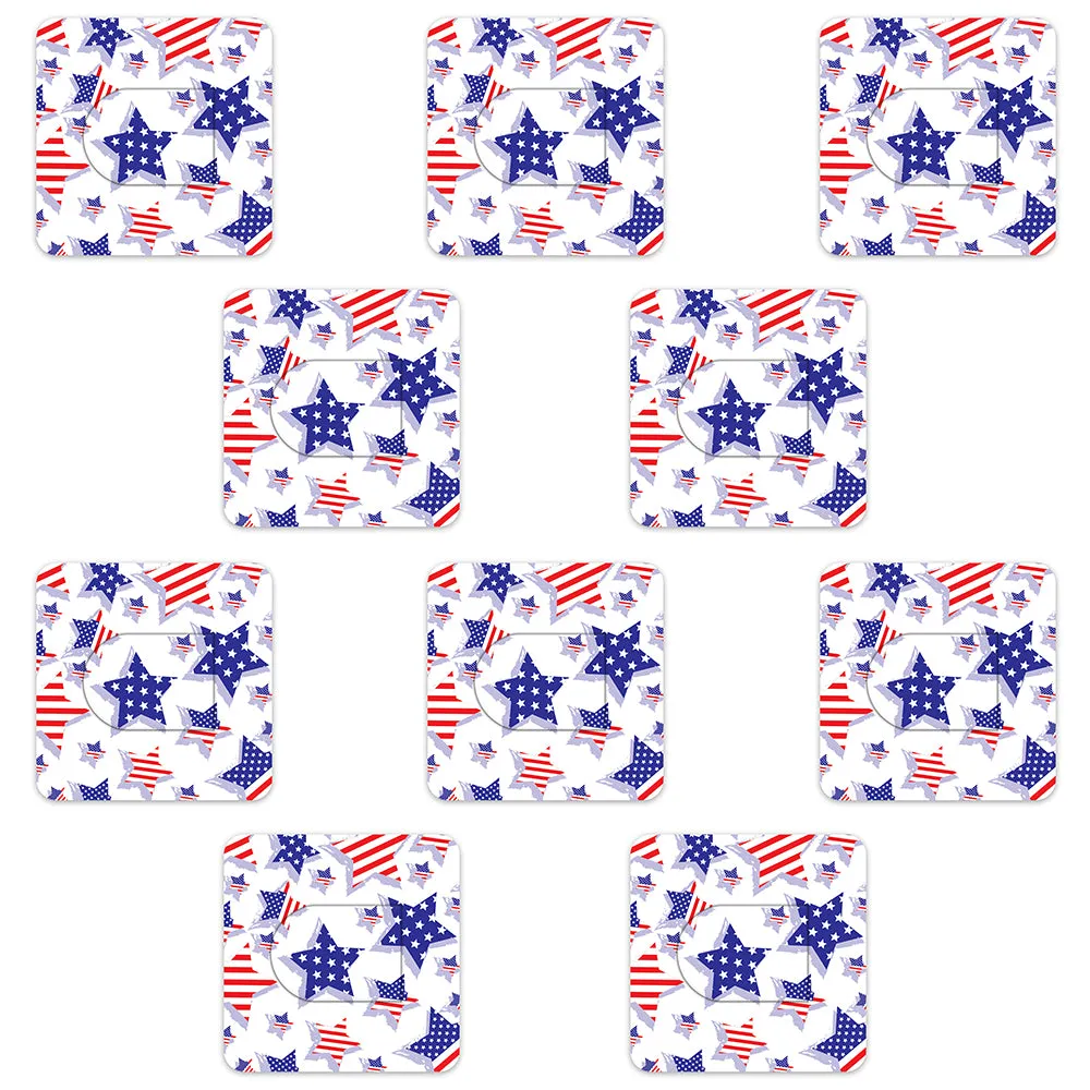 Omnipod USA Flag Stars Design Patches