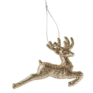 Ornament Running Gold Deer