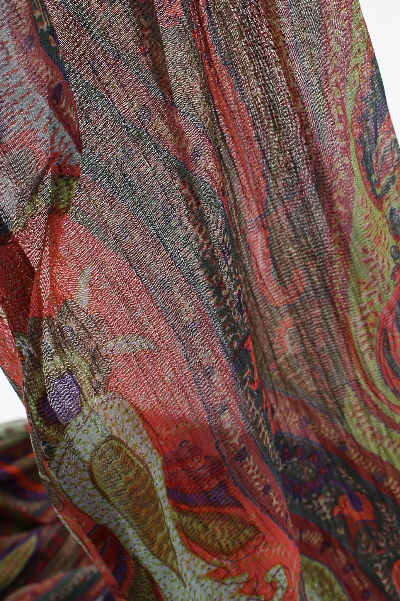Paisley Draped Wrap Blouse
