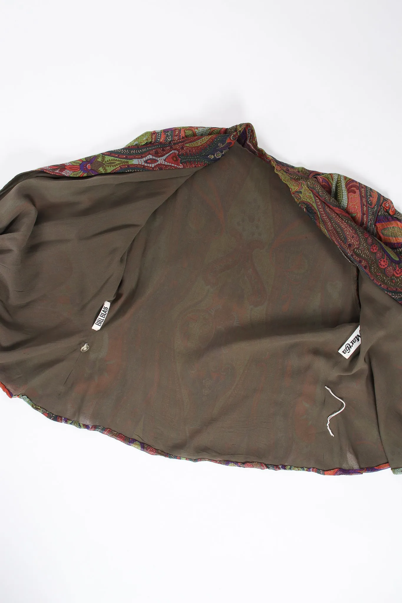 Paisley Draped Wrap Blouse