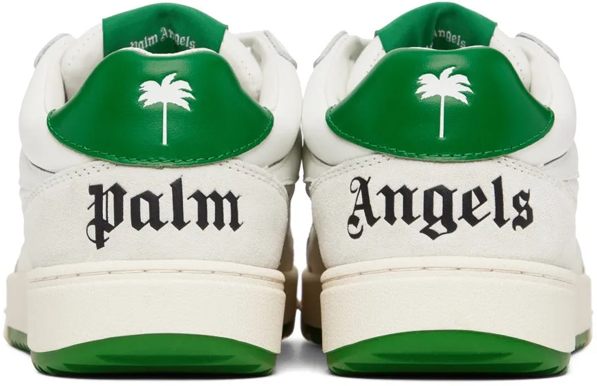 PALM ANGELS White & Green University Sneakers