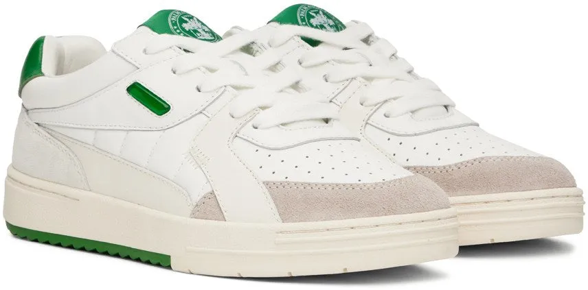 PALM ANGELS White & Green University Sneakers