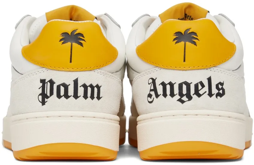 PALM ANGELS White & Yellow University Sneakers