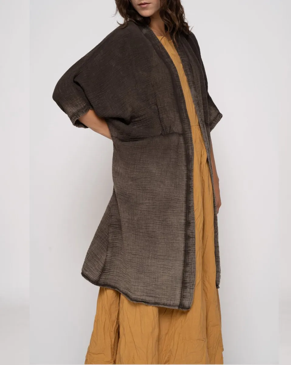 Panel Seamed Batwing Cardigan