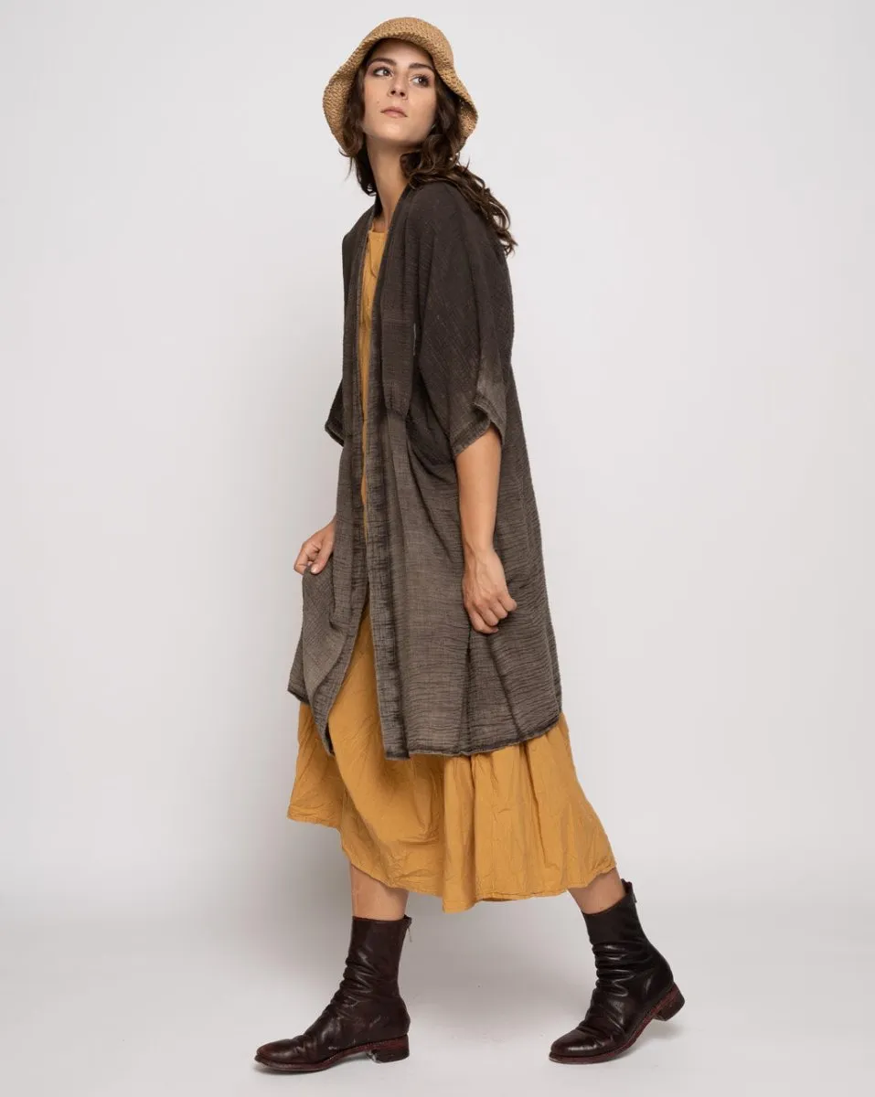 Panel Seamed Batwing Cardigan