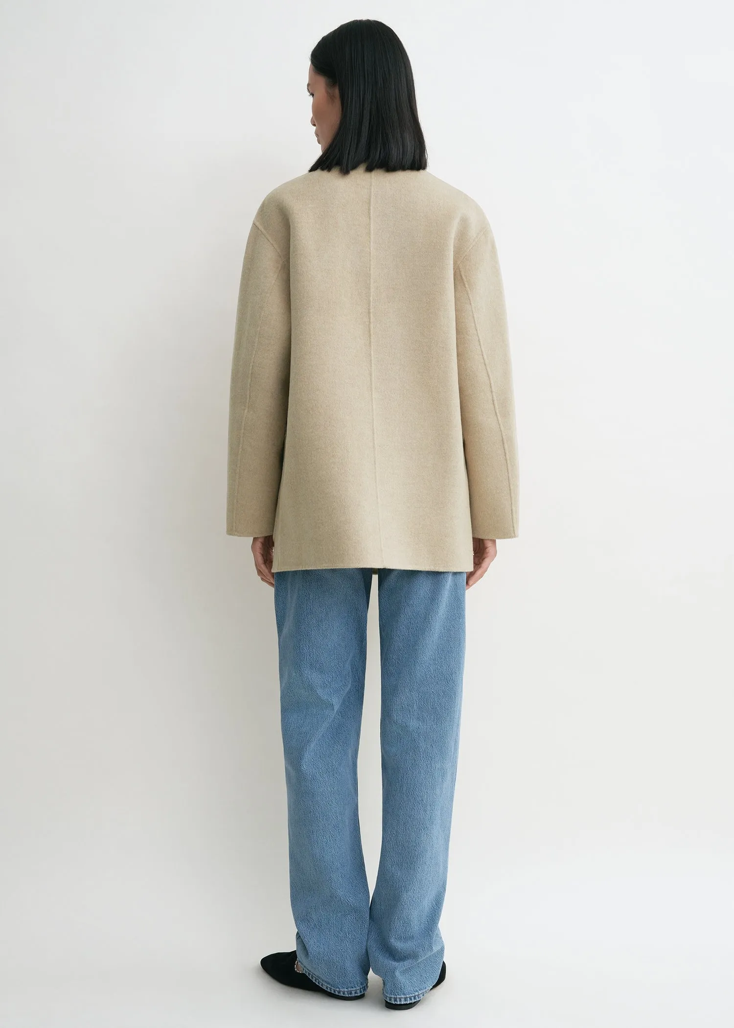 Patch pocket doublé jacket fawn melange