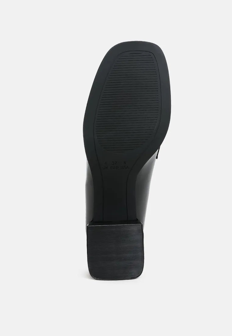 Penny Strap Block Heel Loafers By RUW