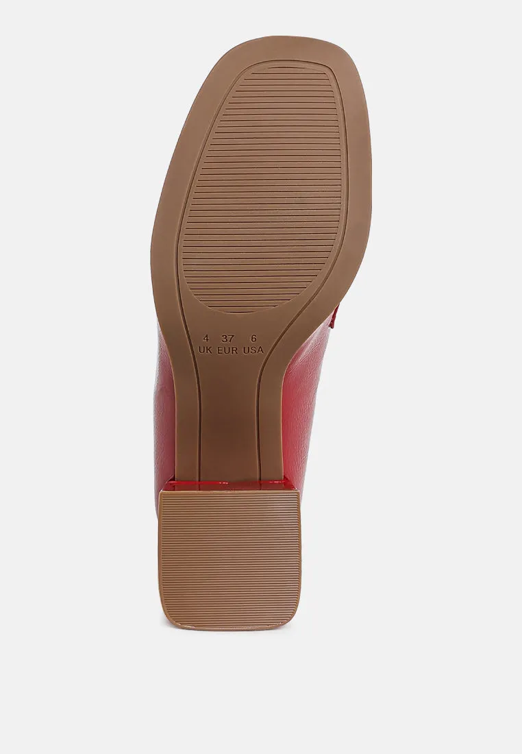 Penny Strap Block Heel Loafers By RUW